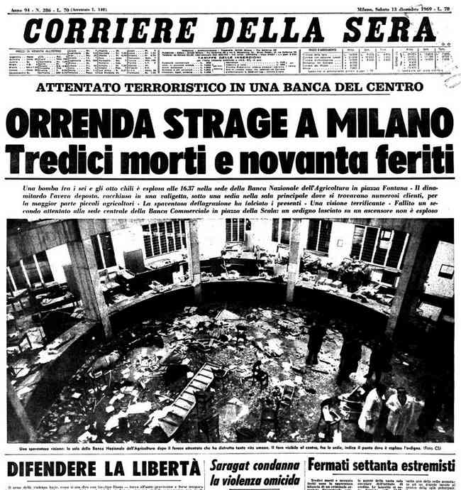 Terrorismo - Strage Piazza Fontana Milano